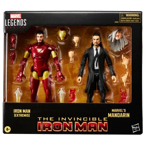 Iron Man Marvel Legends Series Iron Man (Extremis) and Mandarin 6-Inch Action Figures