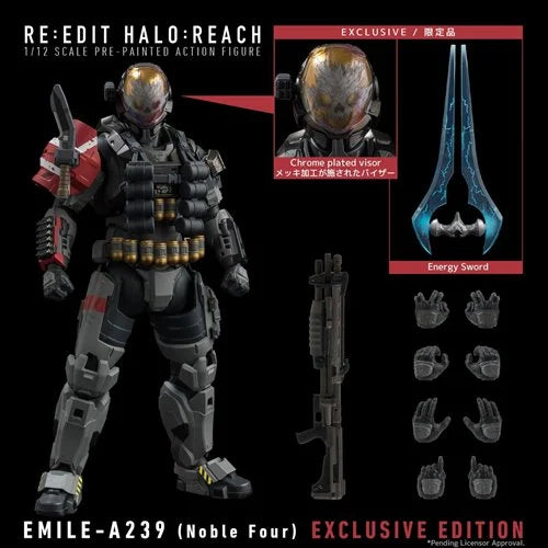 Halo: Reach RE:EDIT EMILE-A239 Noble Four 1:12 Scale Action Figure - Previews Exclusive