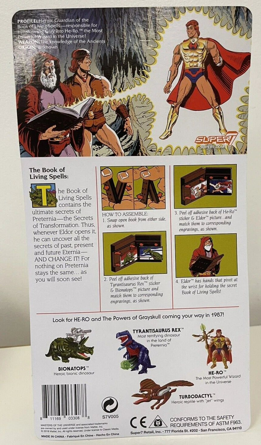 Super 7 Masters Of The Universe The Powers Of Grayskull Eldor Figure Unpunched