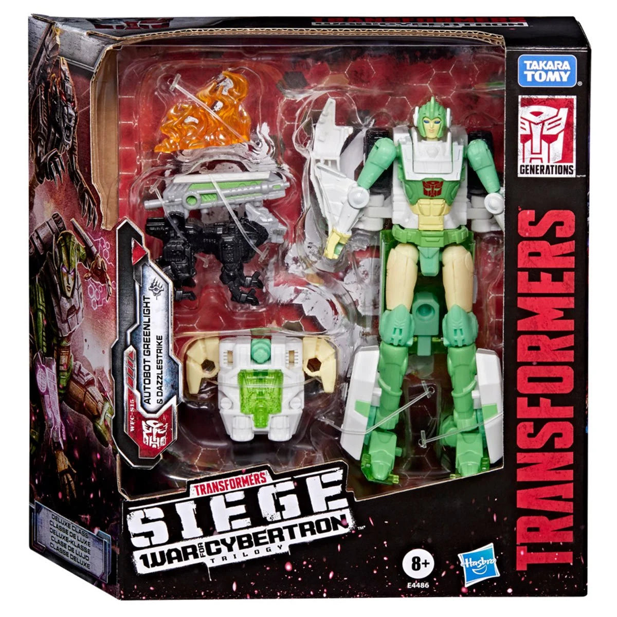 Transformers Generations War for Cybertron: Siege Deluxe Class WFC-S15 Autobot Greenlight with Dazzlestrike