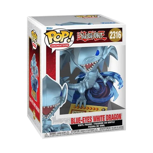 Yu-Gi-Oh Blue-Eyes White Dragon Card Premium Funko Pop! Vinyl Figure #2316