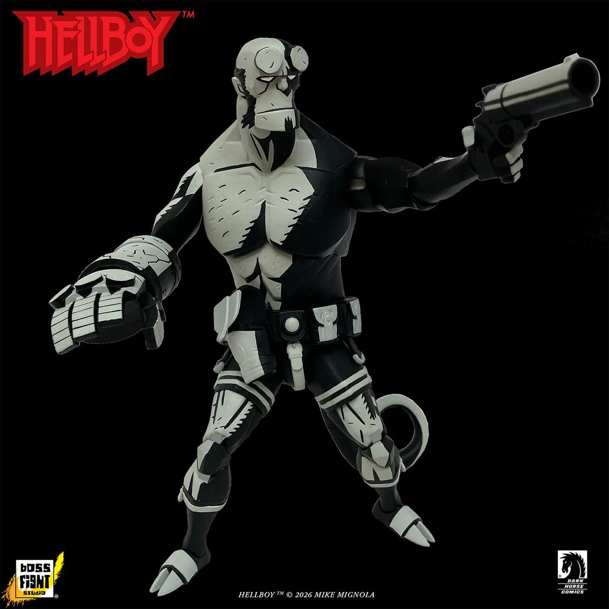 Hellboy Black and White 1:12 Scale Action Figure - Entertainment Earth Exclusive