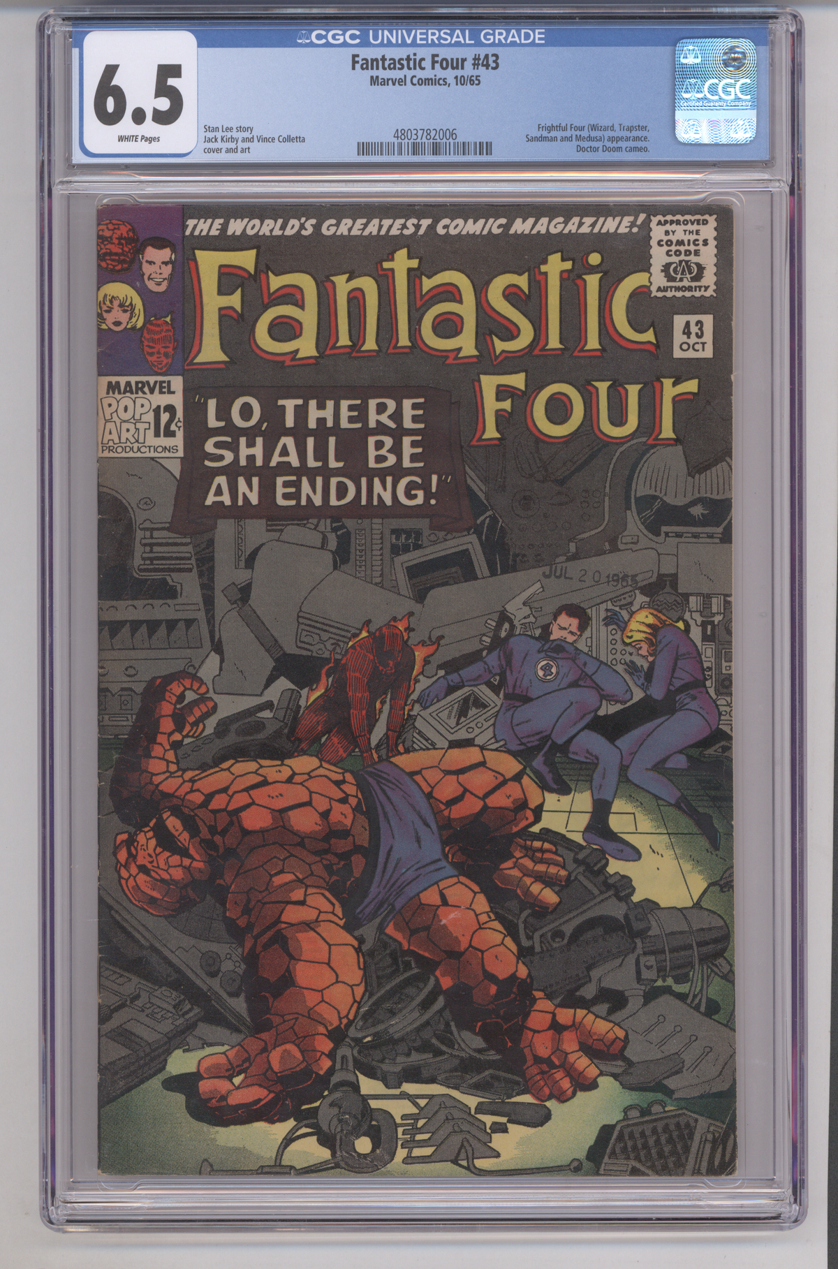 Fantastic Four #43 CGC Graded 6.5