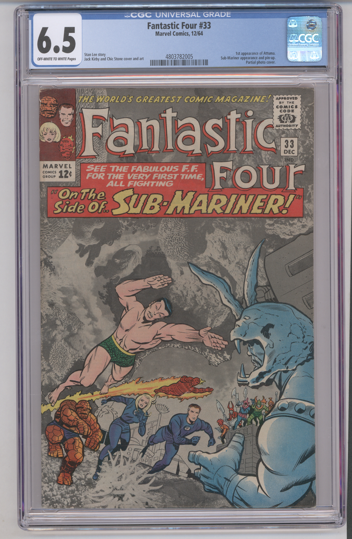 Fantastic Four #33 CGC Graded 6.5