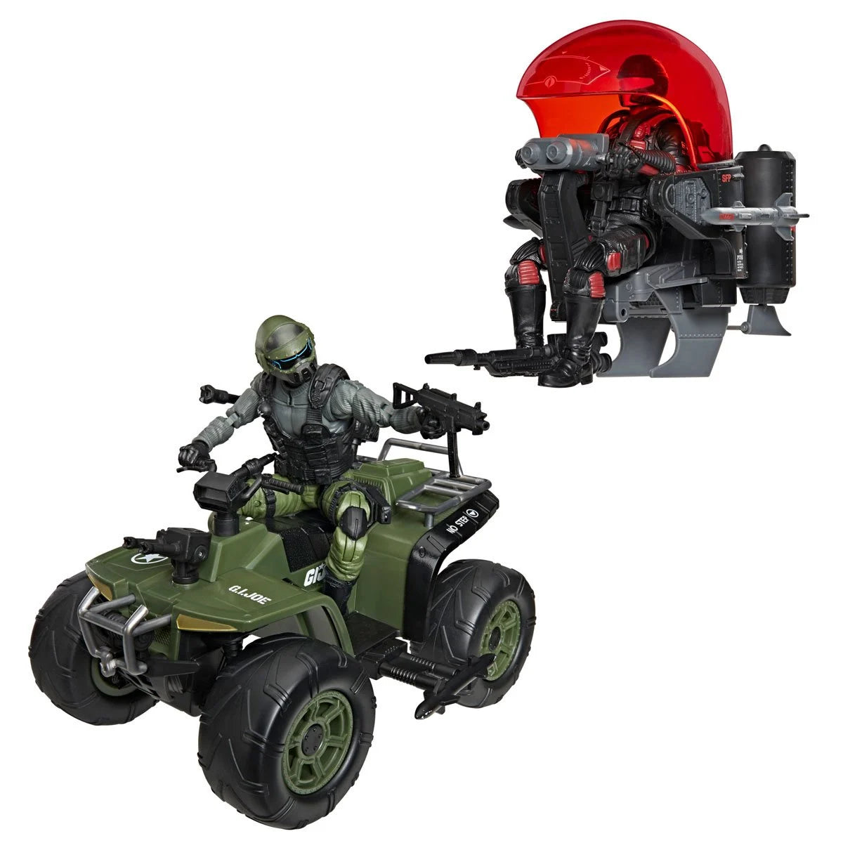G.I. Joe Snake Eyes & Varmint ATV vs. Stealth Viper & Trubble Bubble set — product image 1