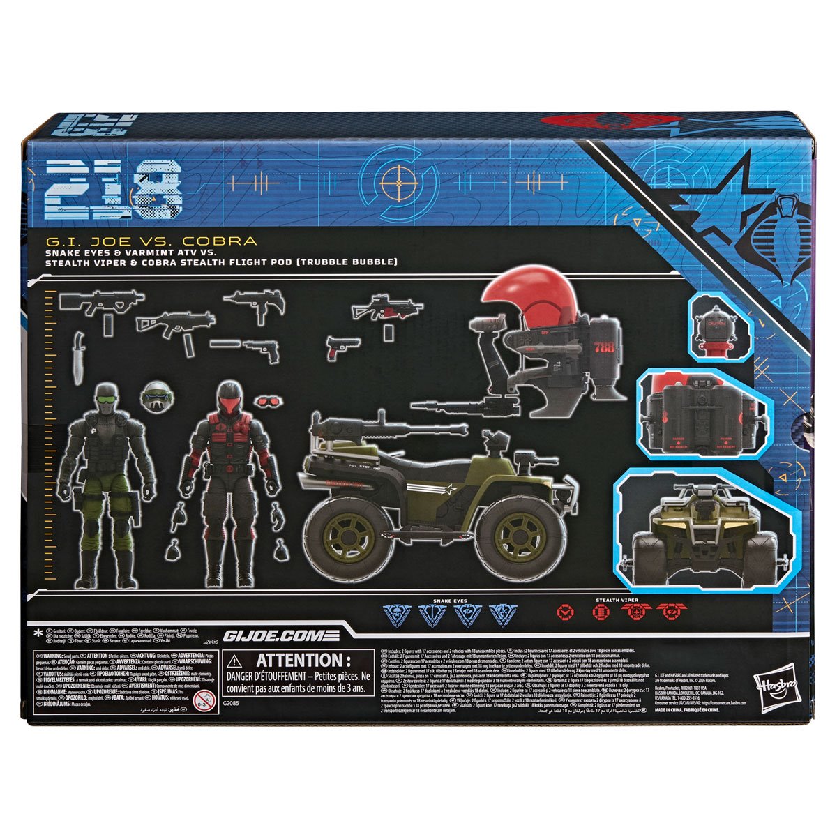 G.I. Joe Snake Eyes & Varmint ATV vs. Stealth Viper & Trubble Bubble set — product image 6