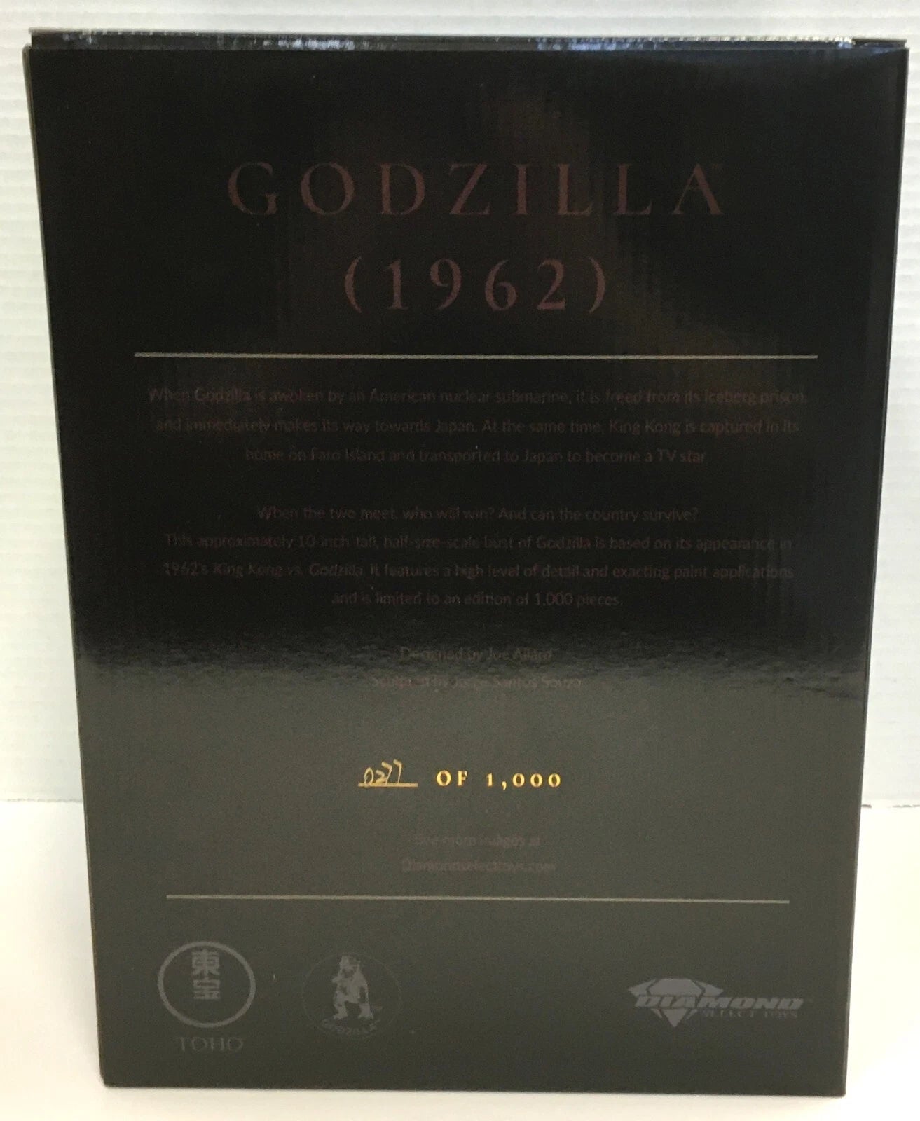 Godzilla 1962 Legends in 3D 1:2 Scale Resin Bust 0276/1000 - Diamond Select