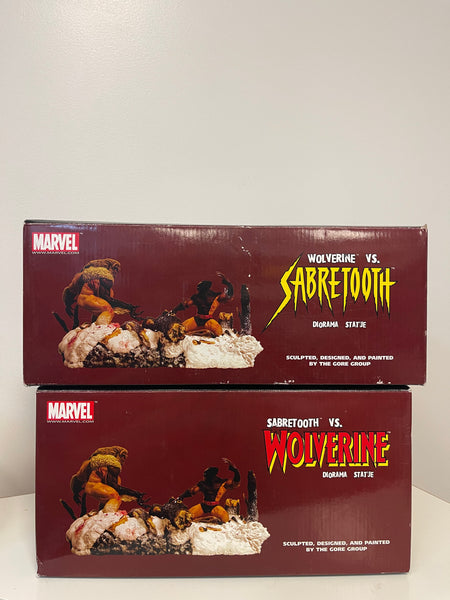 Dynamic Forces Wolverine Vs. Sabretooth Complete Diorama Statue Set