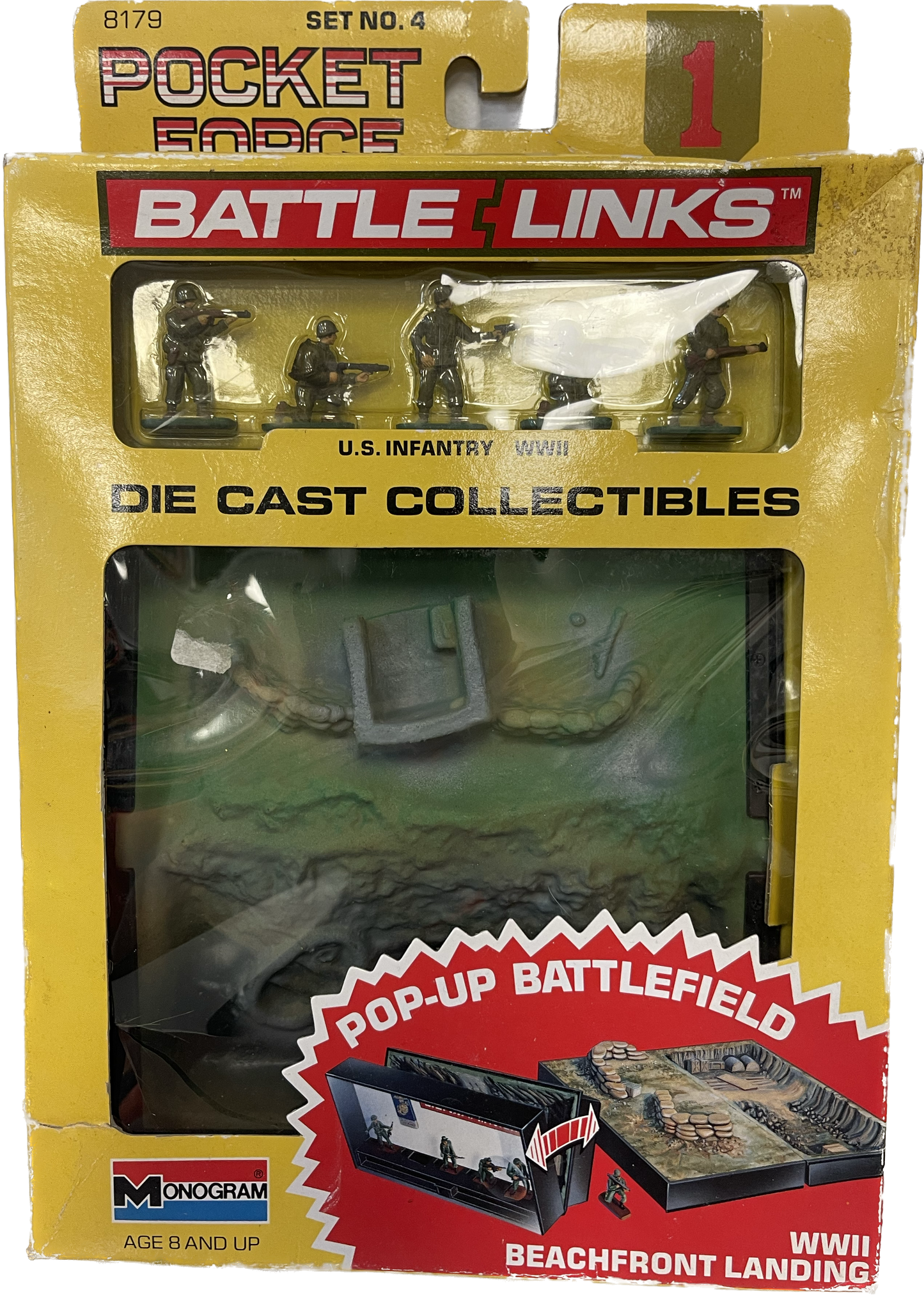 Pocket Force Battle Links Die Cast WWII Beachfront Landing Set 4