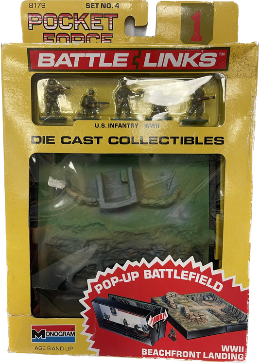 Pocket Force Battle Links Die Cast WWII Beachfront Landing Set 4