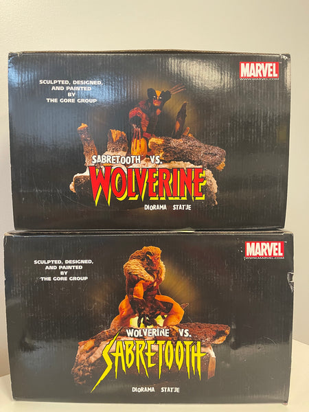 Dynamic Forces Wolverine Vs. Sabretooth Complete Diorama Statue Set