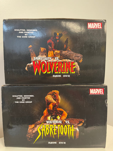 Dynamic Forces Wolverine Vs. Sabretooth Complete Diorama Statue Set