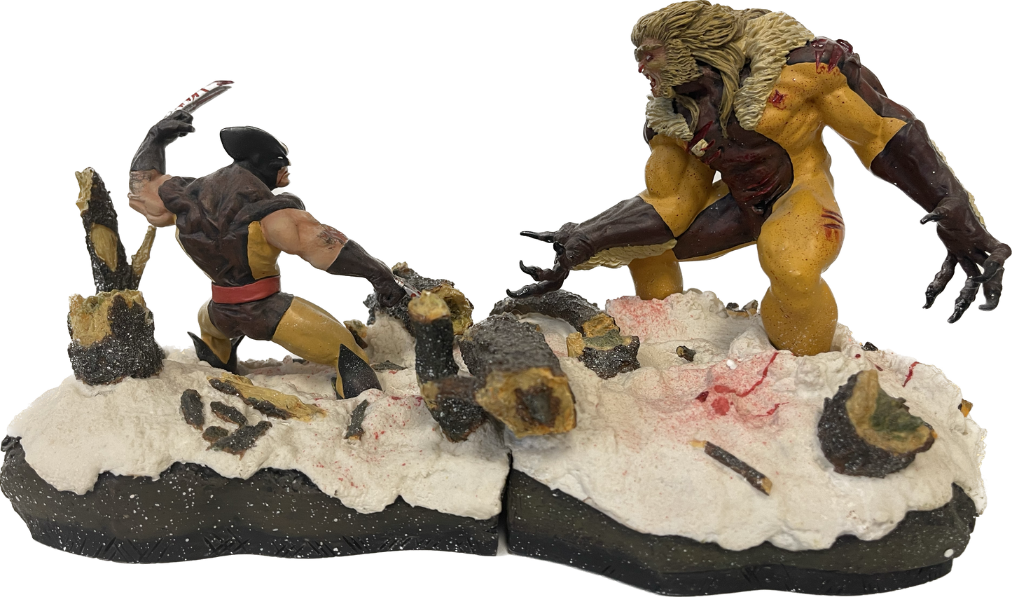 Dynamic Forces Wolverine Vs. Sabretooth Complete Diorama Statue Set
