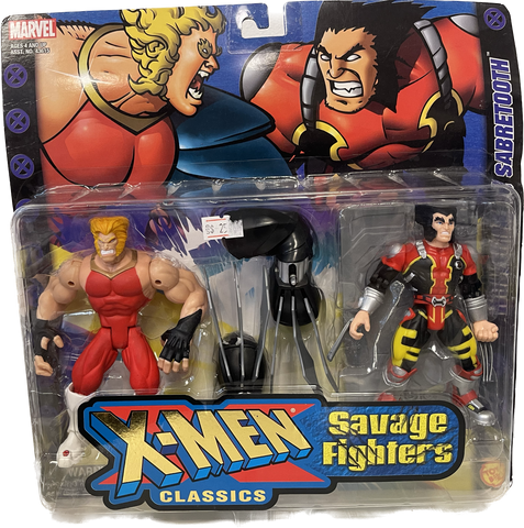 X-Men Classics Savage Fighters Wolverine VS Sabretooth
