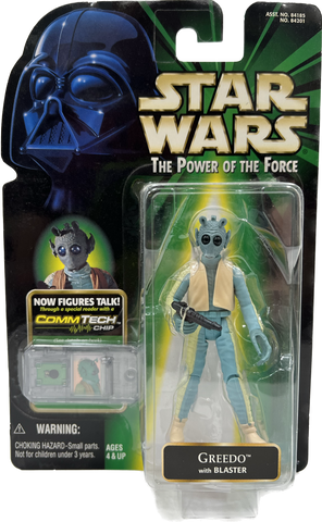 Star Wars Power of the Force Commtech Chip Greedo with Blaster