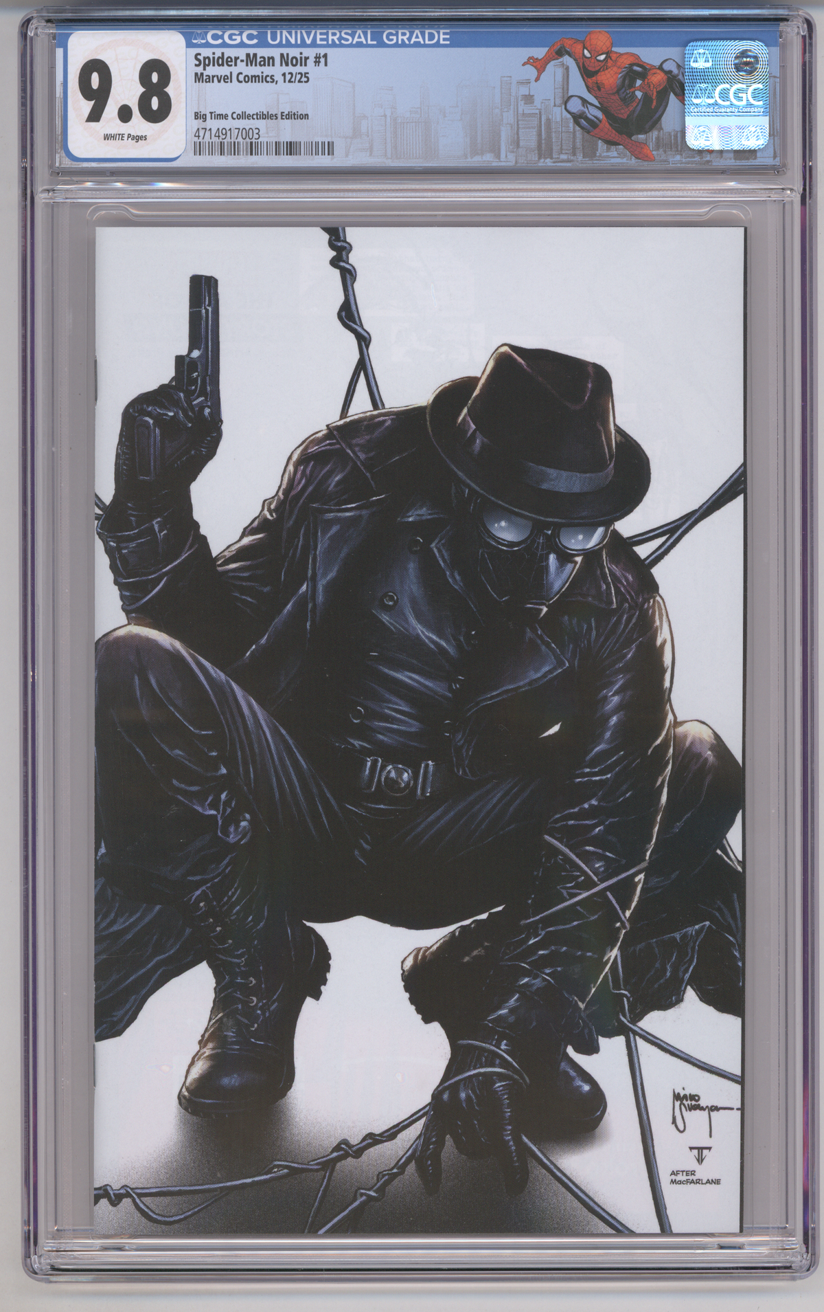 Spider-Man Noir #1 CGC Graded 9.8 Big Time Collectibles Edition