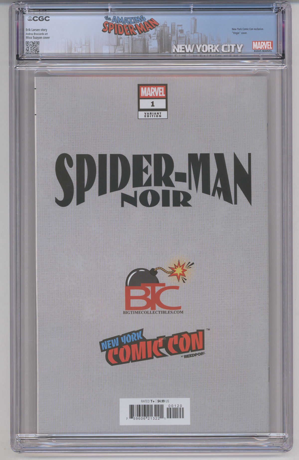 Spider-Man Noir #1 CGC Graded 9.8 Big Time Collectibles Edition