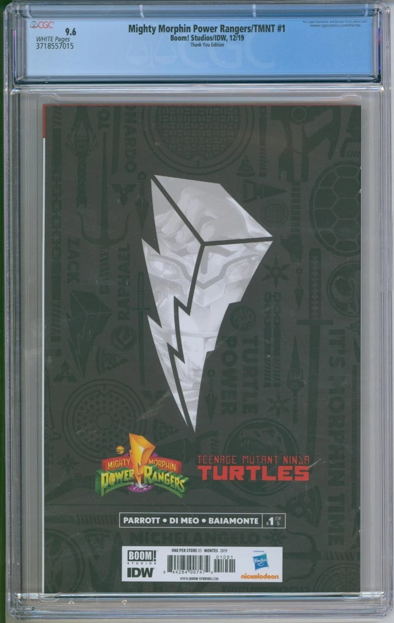 Mighty Morphin Power Rangers/TMNT #1 CGC 9.6