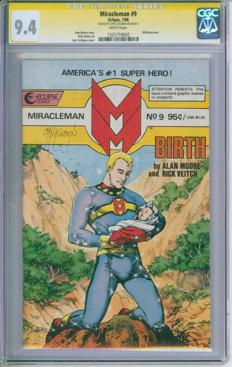 Miracleman #9 CGC Signature Series 9.4 Signed By John Totleben