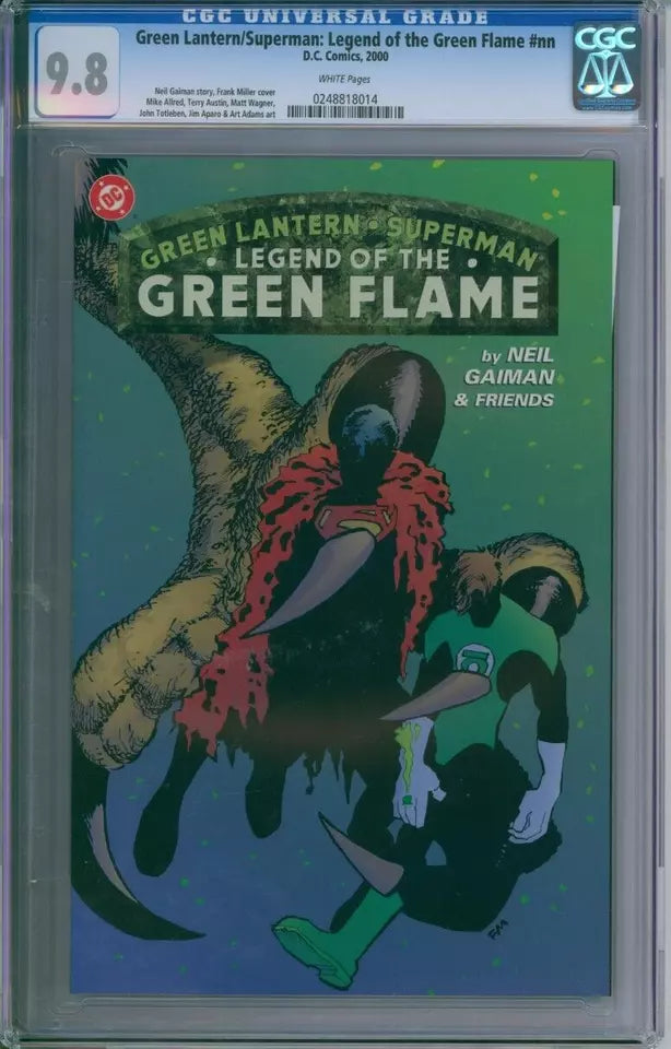 Green Lantern/Superman Legend Of The Green Flame CGC 9.8 Neil Gaiman