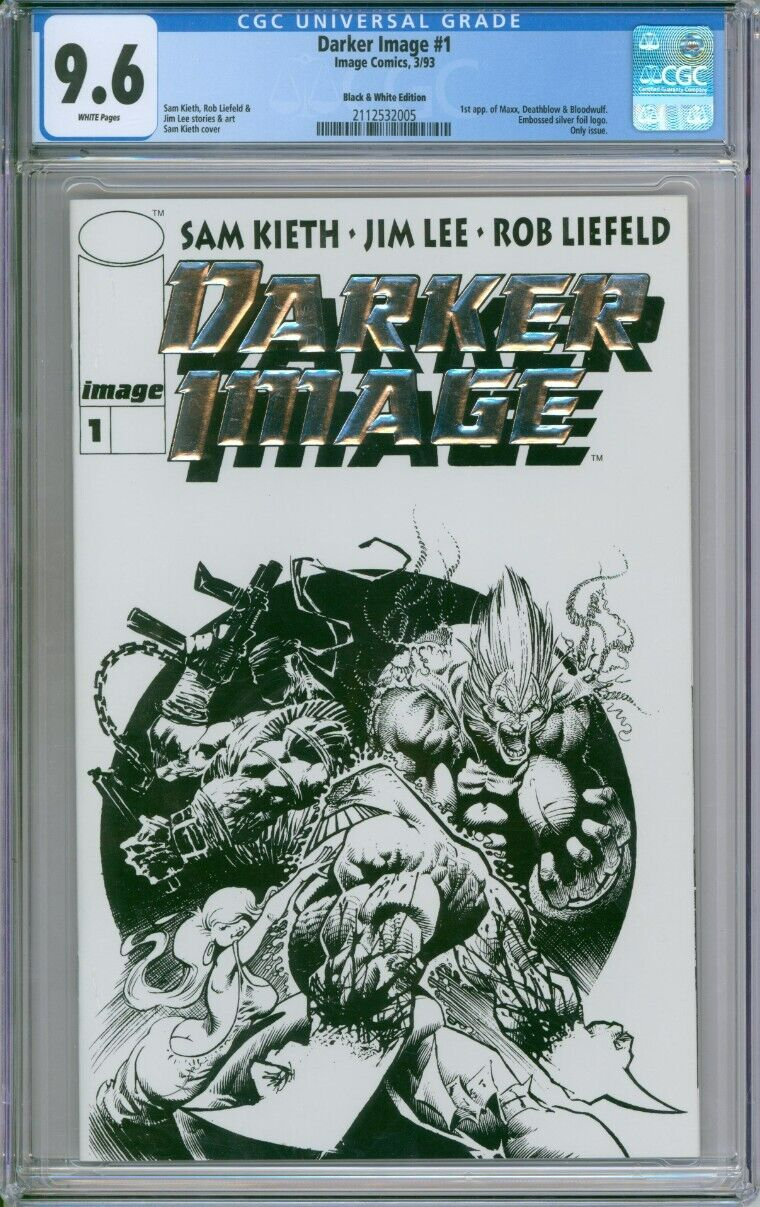Darker Image #1 CGC 9.6 1st Appearance Of Maxx B & W Variant
