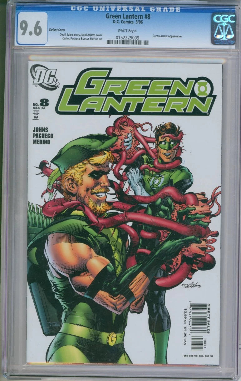 DC Comics Green Lantern #8 3/06 CGC 9.6 (Geoff Johns story, Neal Adams cover)