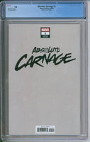Marvel Comics Absolute Carnage #1 CGC 9.8 Kirkham "Virgin" Edition