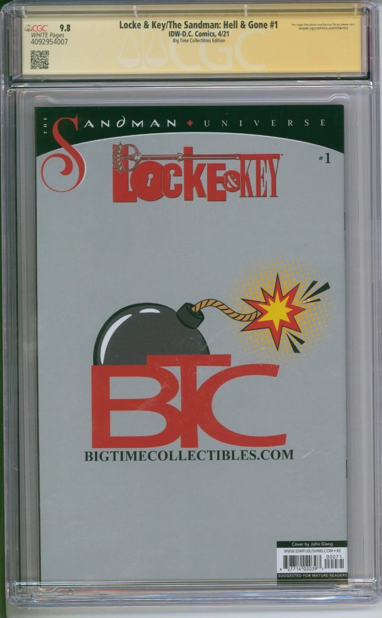 Locke & Key/The Sandman: Hell & Gone #1 CGC 9.8 (Signed by John Giang)