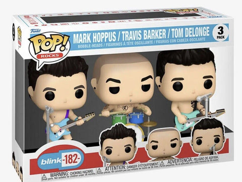 Pop Rocks Blink 182 Mark Hoppus/ Travis Barker/ & Tom Delonge 3-Pack