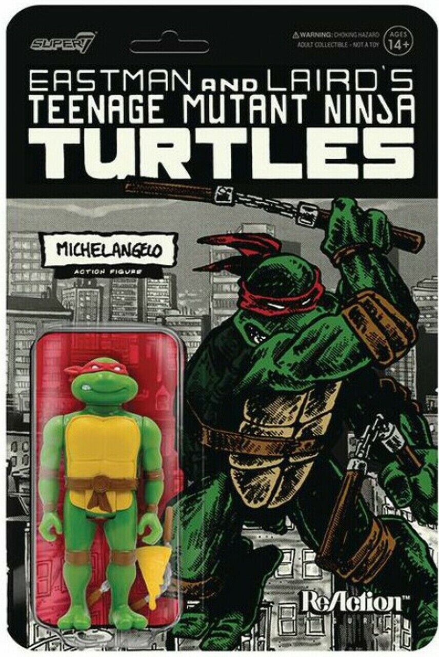 TMNT Teenage Mutant Ninja Turtles Michelangelo Mirage Variant ReAction Figure SDCC 2021