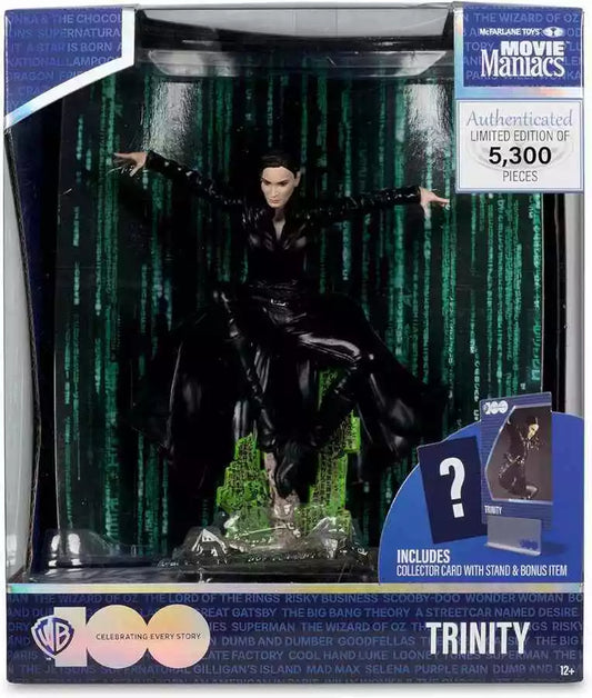 Movie Maniacs WB:100 Wave 2 - Trinity (The Matrix) 6" Posed Figure Mcfarlane