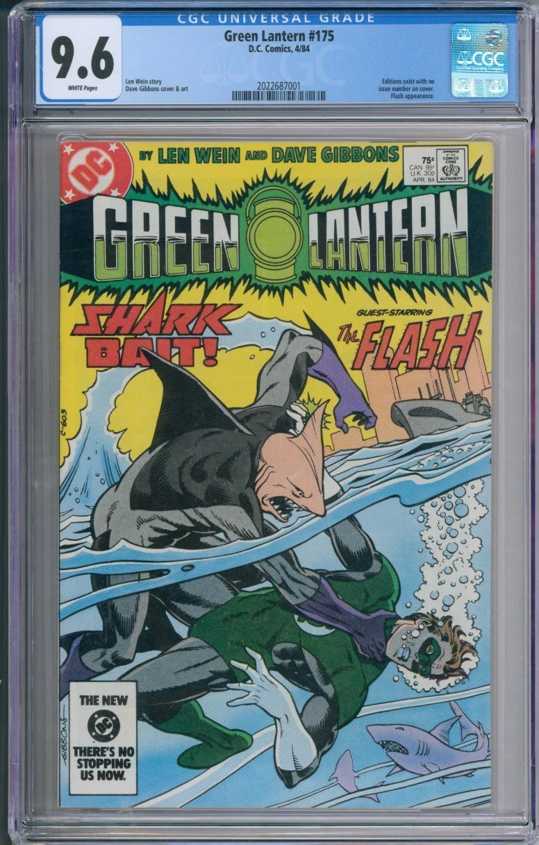 Green Lantern #175 CGC 9.6 (No Number error, Flash appearance)