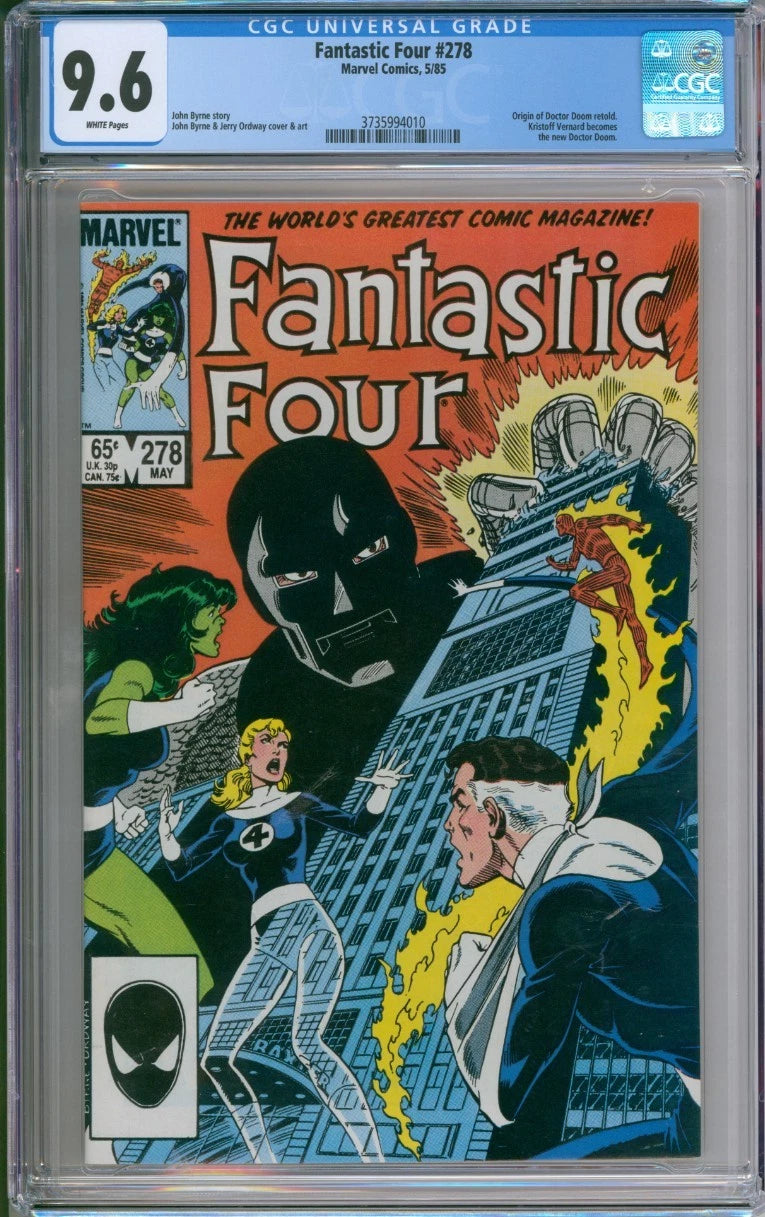 Marvel Comics Fantastic Four #278 CGC 9.6 (Origin of Dr. Doom Retold)