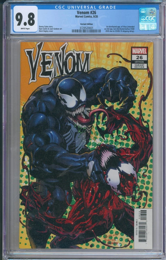 Venom #26 (LGY #191) CGC 9.8 (1st distributed apperance of Viper)