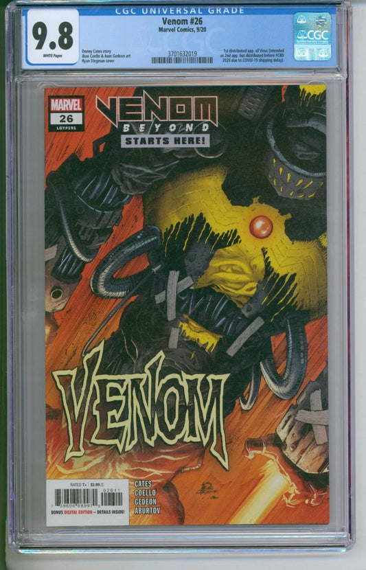 Marvel Comics Venom #26 (LGY #191) CGC 9.8 (First distributed appearance of Virus)