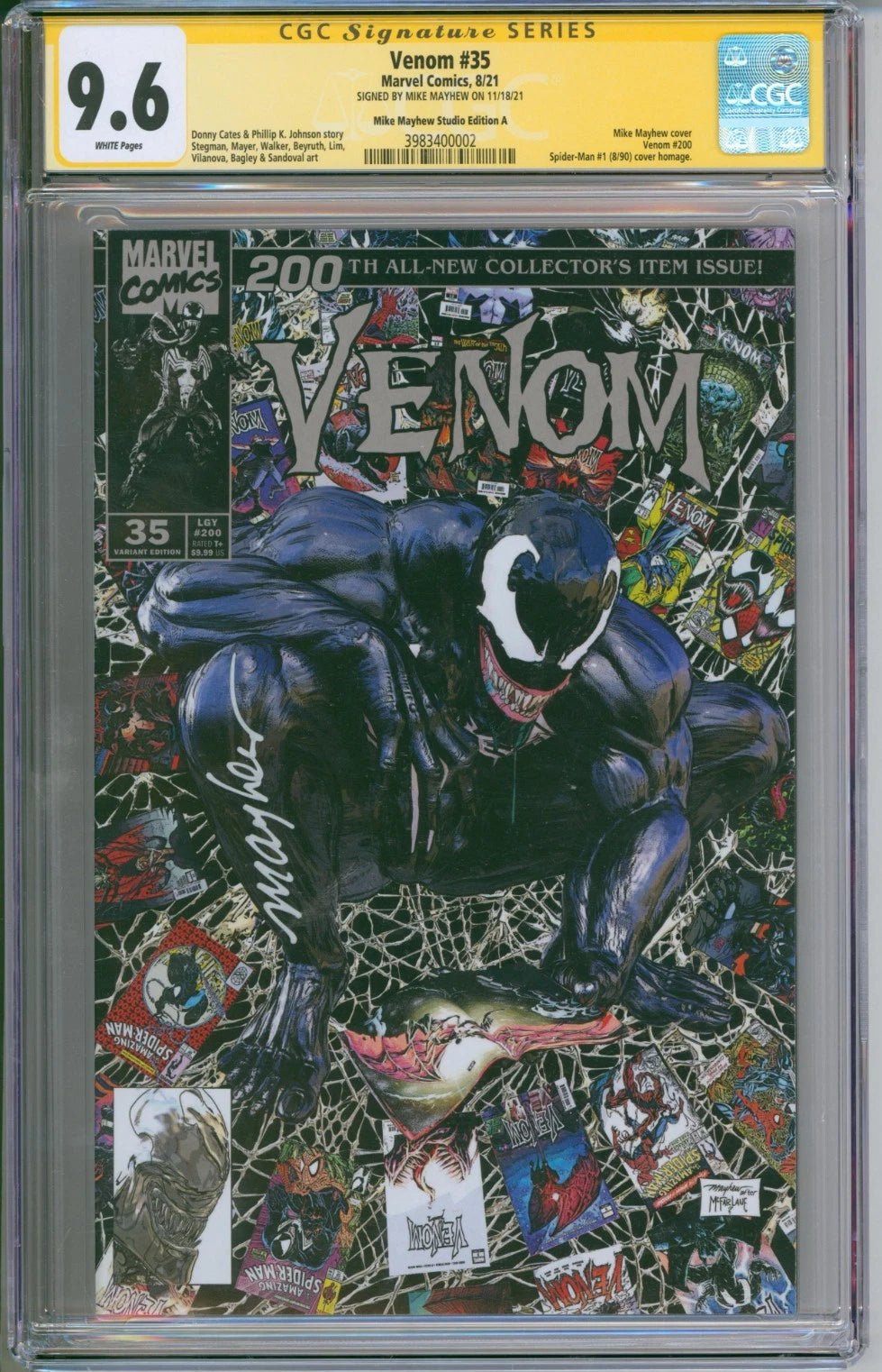 Marvel Comics Venom #35 (LGY #200) CGC Signature Series 9.6 (Signed by Mike Mayhew)