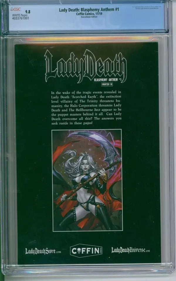 Lady Death: Blasphemy Anthem #1 CGC 9.8 Executioner Edition