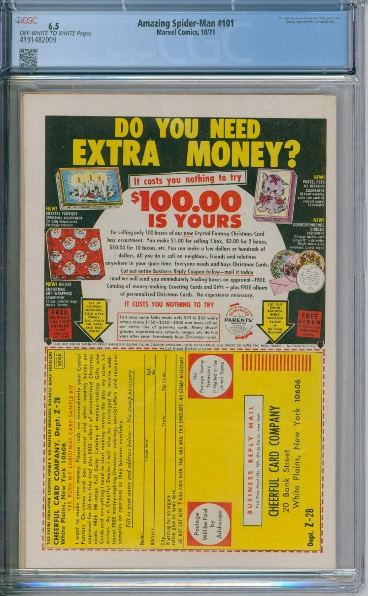 Amazing Spider-Man #101 CGC 6.5 1st Appearance Of Morbius