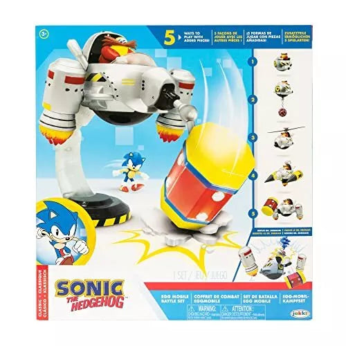 Sonic The Hedgehog Egg Mobile Battle Set with Sonic & Dr. Eggman