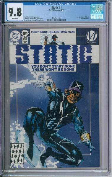 Static #1 CGC 9.8 1st Appearance Of Static