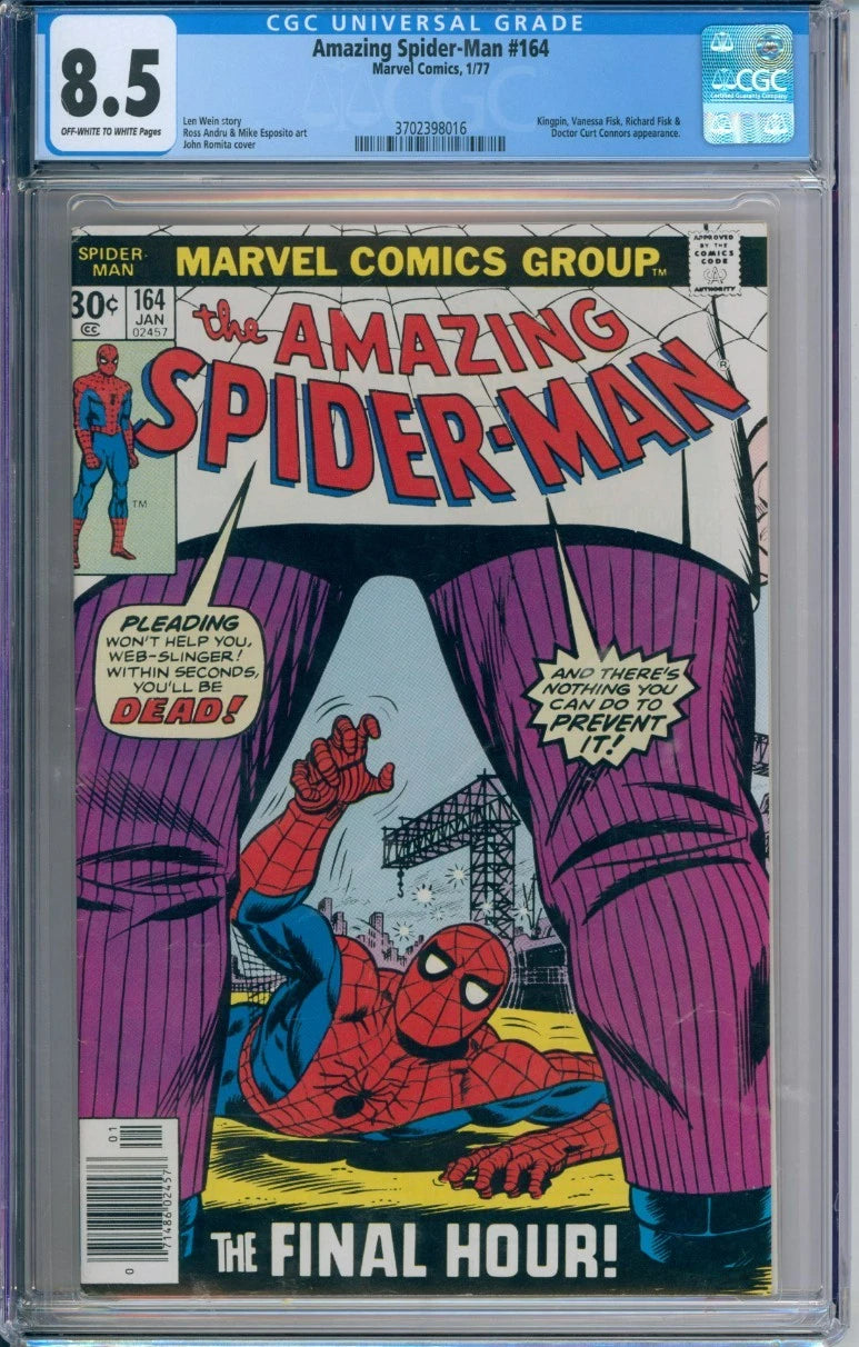 Amazing Spider-Man #164 CGC 8.5 John Romita Cover