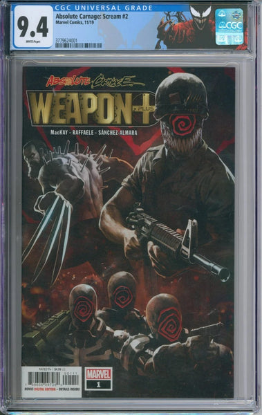 Absolute Carnage: Scream #2 CGC 9.4 Cullen Bunn