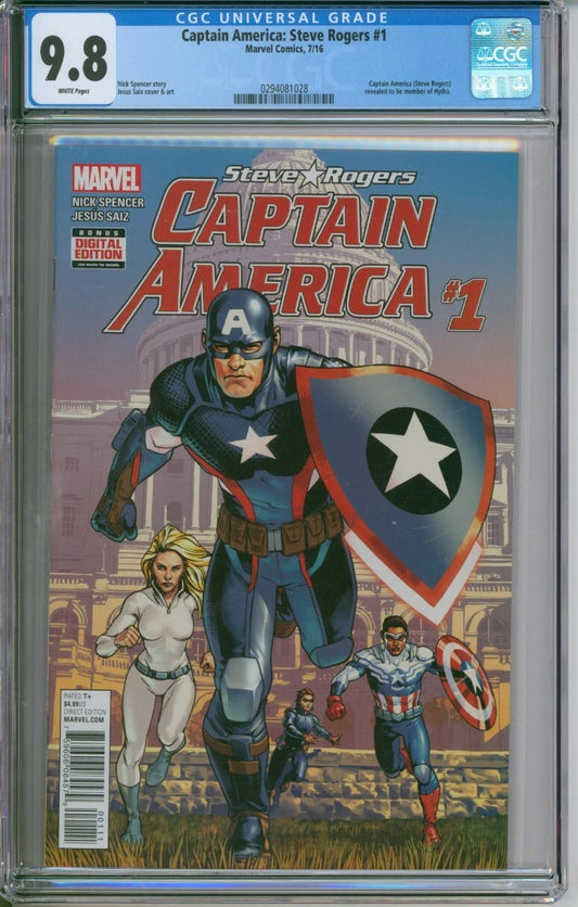 Captain America: Steve Rodgers #1 CGC 9.8 Revealed To Be Member Of Hydra
