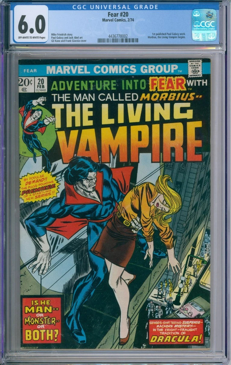 Fear #20 CGC 6.0 Morbius, The Living Vampire Begins