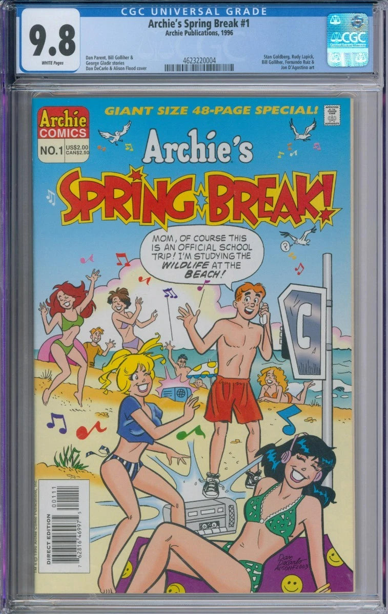 Archie's Spring Break #1 CGC 9.8 Dan DeCarlo