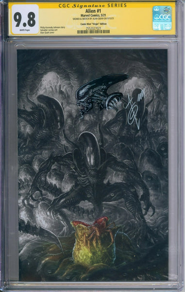 Alien #1 CGC Signature Series 9.8 Signed & Sketched By Alan Quah