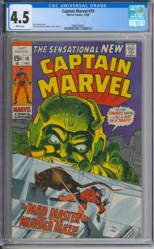 Captain Marvel #19 CGC 4.5 Gil Kane