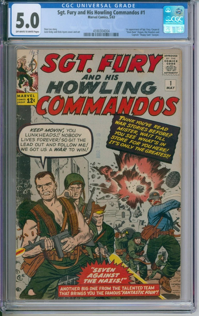 SGT. Fury And His Howling Commandos #1 CGC 5.0 1st App. Sgt. Fury