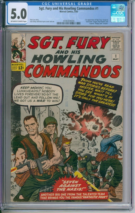 SGT. Fury And His Howling Commandos #1 CGC 5.0 1st App. Sgt. Fury