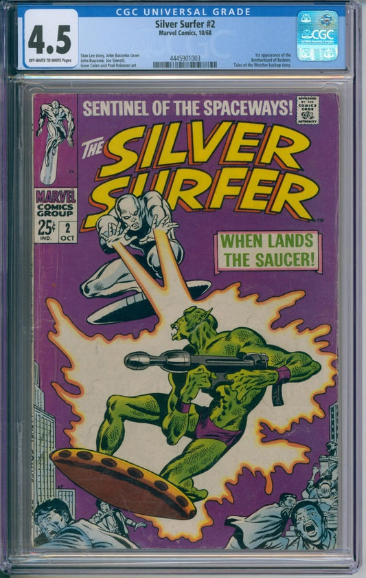 Silver Surfer #2 CGC 4.5 1st Appearance The Brotherhood Of Badoon